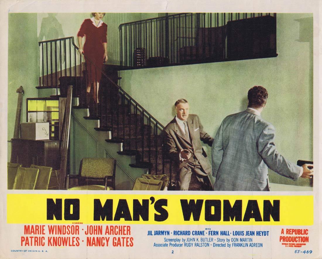 NO MANS WOMAN Lobby Card 2 Marie Windsor John Archer Patric Knowles