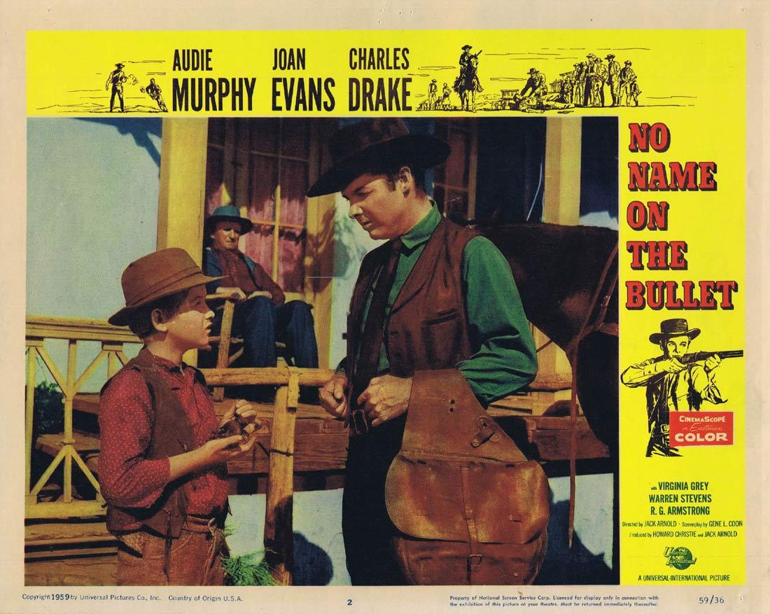 NO NAME ON THE BULLET Lobby Card 2 Audie Murphy Charles Drake Joan ...