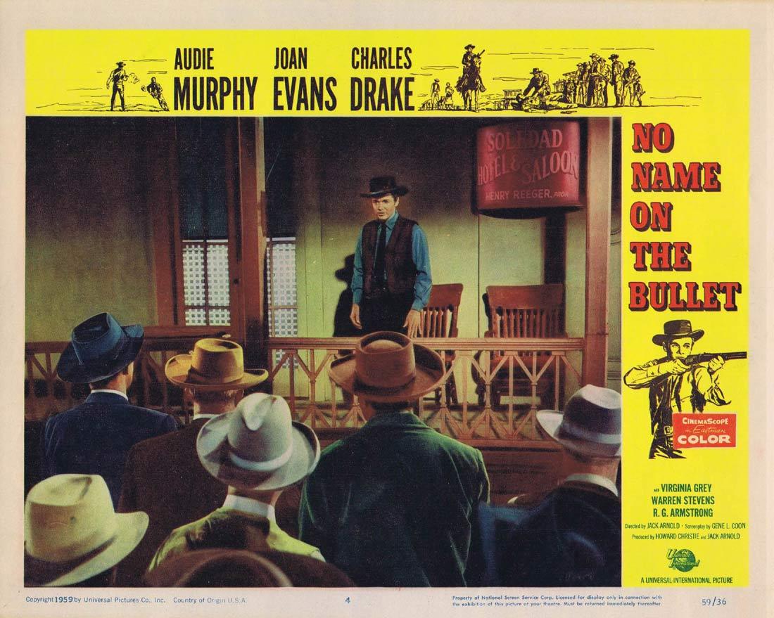 NO NAME ON THE BULLET Lobby Card 4 Audie Murphy Charles Drake Joan ...