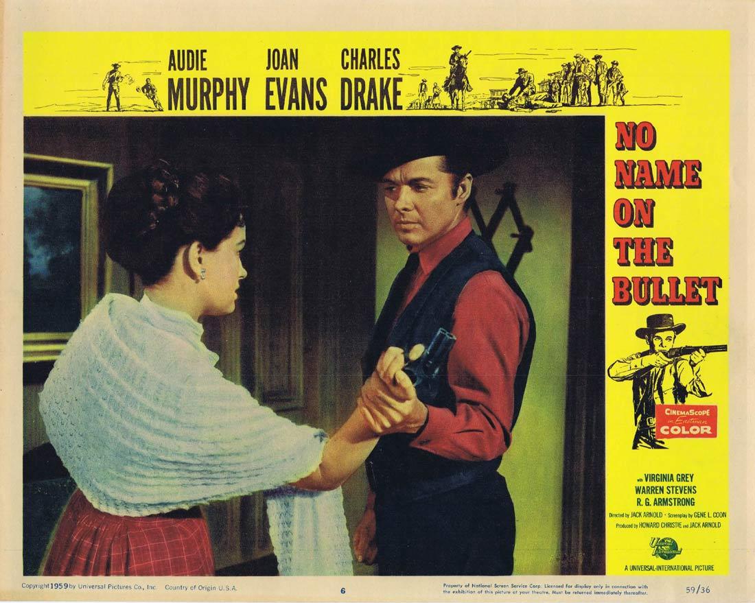 NO NAME ON THE BULLET Lobby Card 6 Audie Murphy Charles Drake Joan ...
