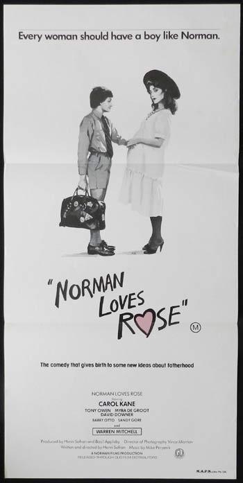 NORMAN LOVES ROSE Movie Poster 1982 Henri Safran Daybill