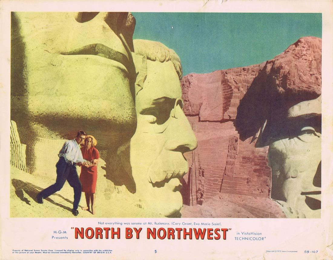 NORTH BY NORTHWEST Lobby Card 5 1959 Alfred Hitchcock Cary Grant Mount Rushmore