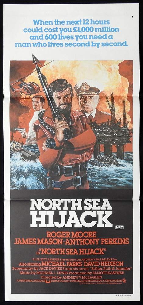 NORTH SEA HIJACK Original Daybill Movie Poster Roger Moore James Mason