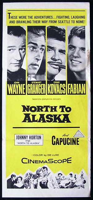NORTH TO ALASKA John Wayne 1960sr daybill movie poster