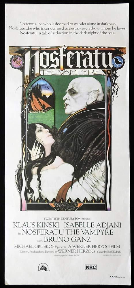 NOSFERATU THE VAMPYRE Original daybill Movie Poster Vampire HORROR Klaus Kinski