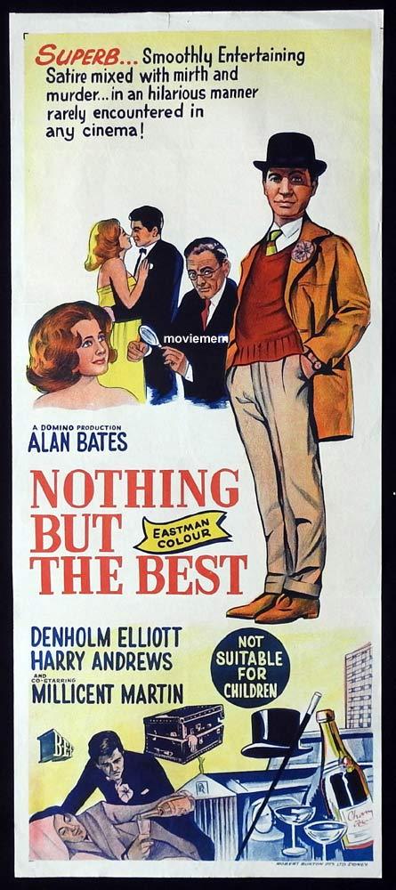 NOTHING BUT THE BEST Original Daybill Movie Poster Alan Bates Denholm Elliott
