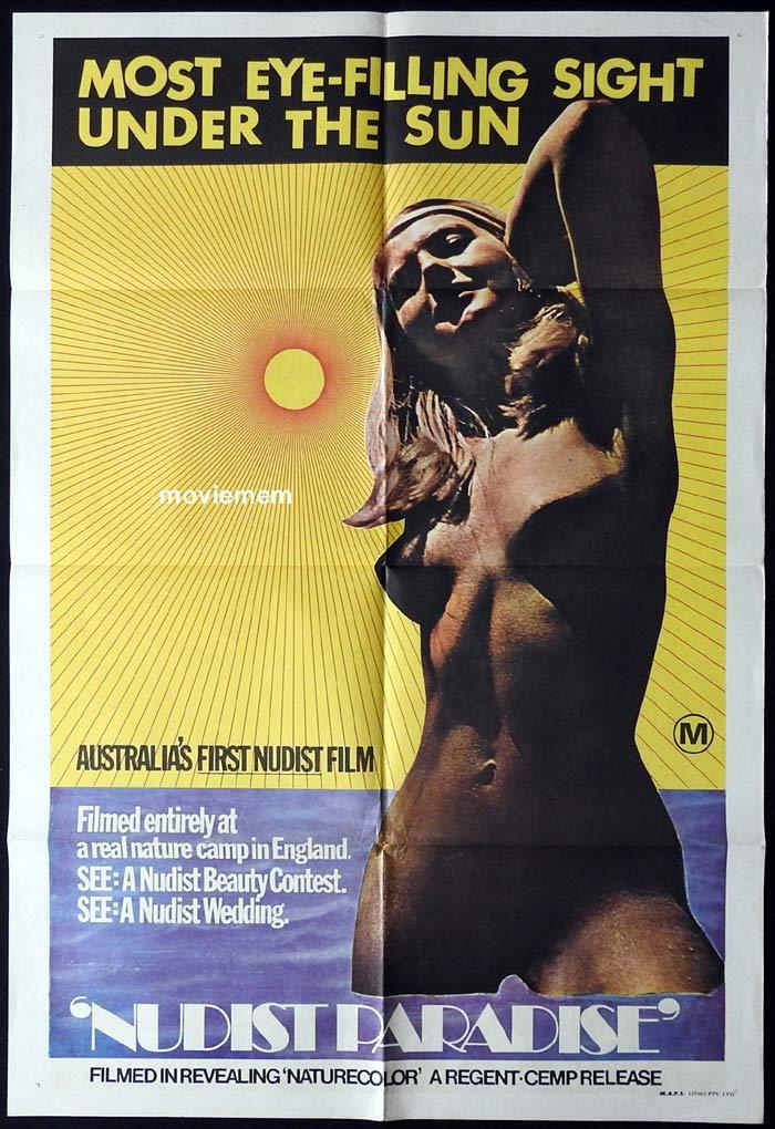 NUDIST PARADISE Original One sheet Movie poster Australia’s First Nudist Film