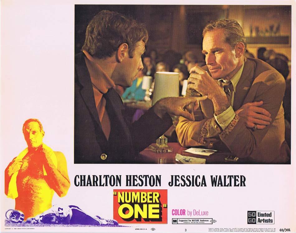 NUMBER ONE Lobby Card 3 Charlton Heston Jessica Walter Bruce Dern