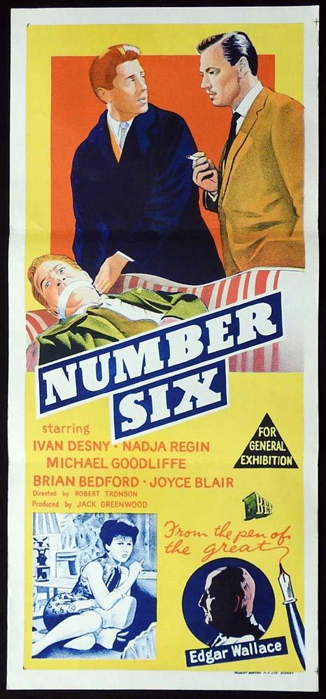 NUMBER SIX Original Daybill Movie poster Ivan Desny Nadja Regin