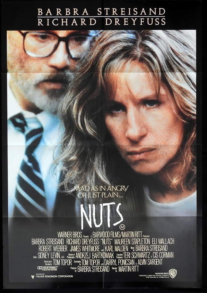 NUTS Original One sheet Movie poster Barbra Streisand Richard Dreyfuss