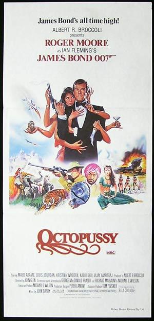 OCTOPUSSY Original Daybill Movie poster Roger Moore James Bond