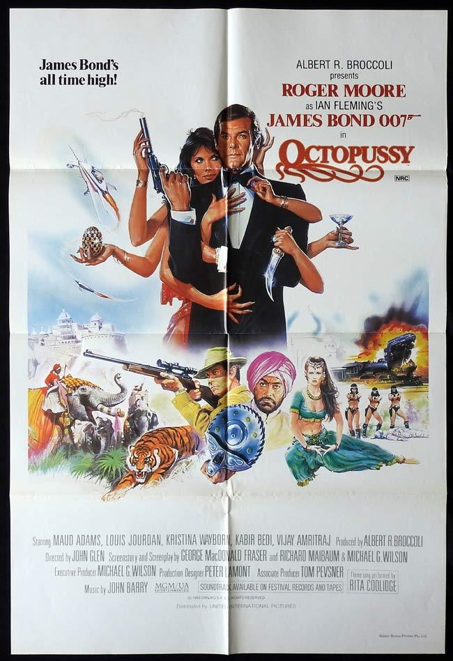 OCTOPUSSY Original Australian One sheet Movie poster James Bond