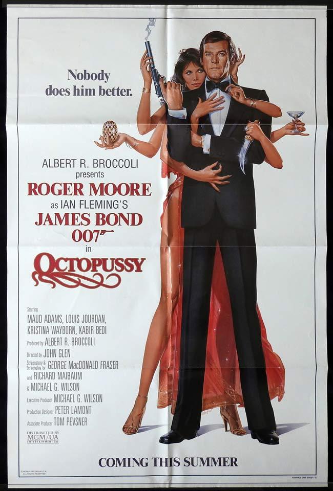 OCTOPUSSY Original US advance One sheet Movie poster James Bond