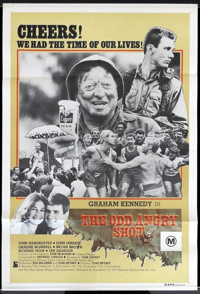 THE ODD ANGRY SHOT One sheet Movie poster Graham Kennedy Bryan Brown “A”