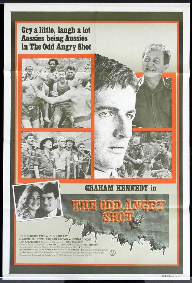 THE ODD ANGRY SHOT One sheet Movie poster Graham Kennedy Bryan Brown “B”