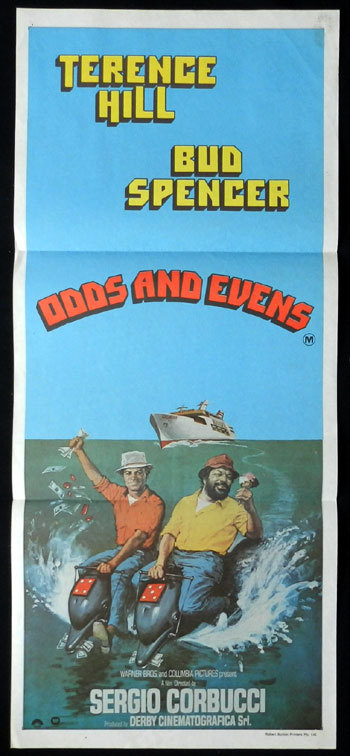 ODDS AND EVENS Australian Daybill Movie poster Terence Hill Bud Spencer