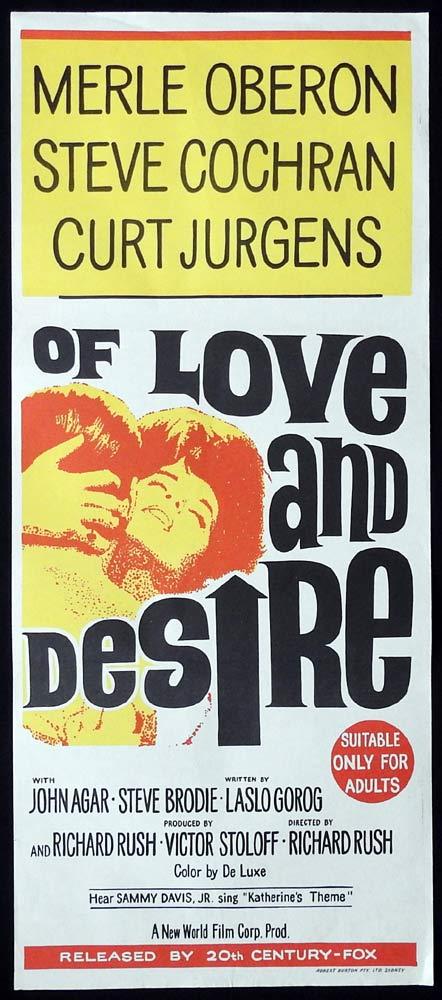 OF LOVE AND DESIRE Original Daybill Movie Poster Merle Oberon
