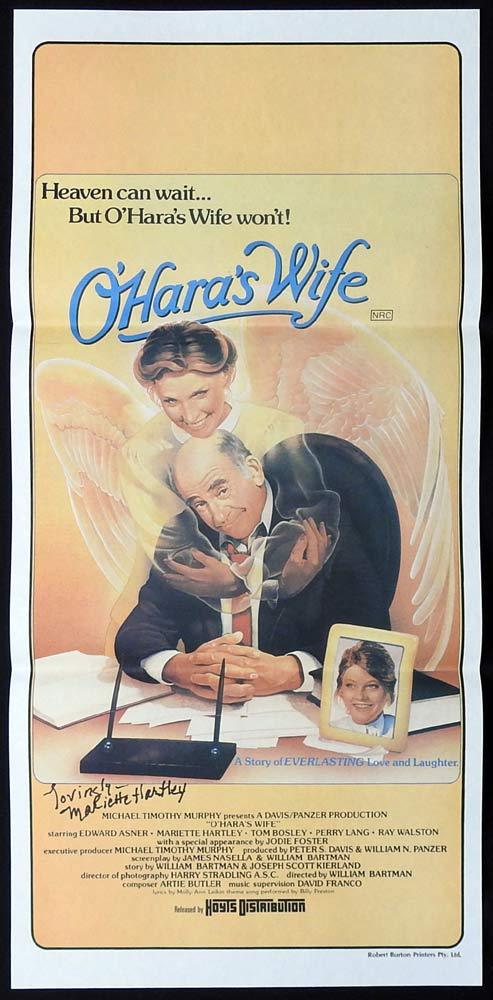 O’HARA’S WIFE Original Daybill Movie Poster MARIETTE HARTLEY Autograph