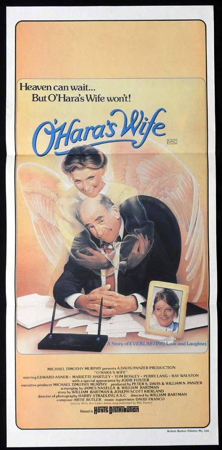 O’HARAS WIFE Original Daybill Movie poster Edward Asner Mariette Hartley Jodie Foster