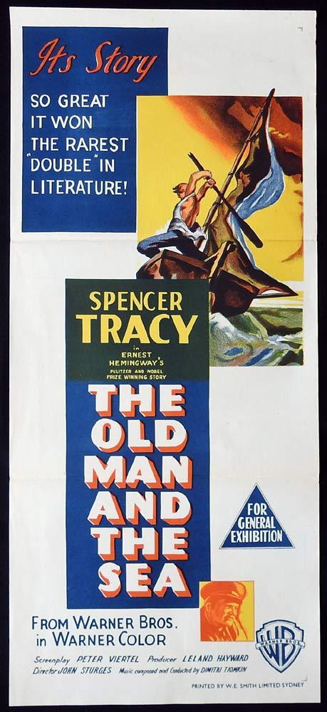 THE OLD MAN AND THE SEA Original Daybill Movie Poster Spencer Tracy