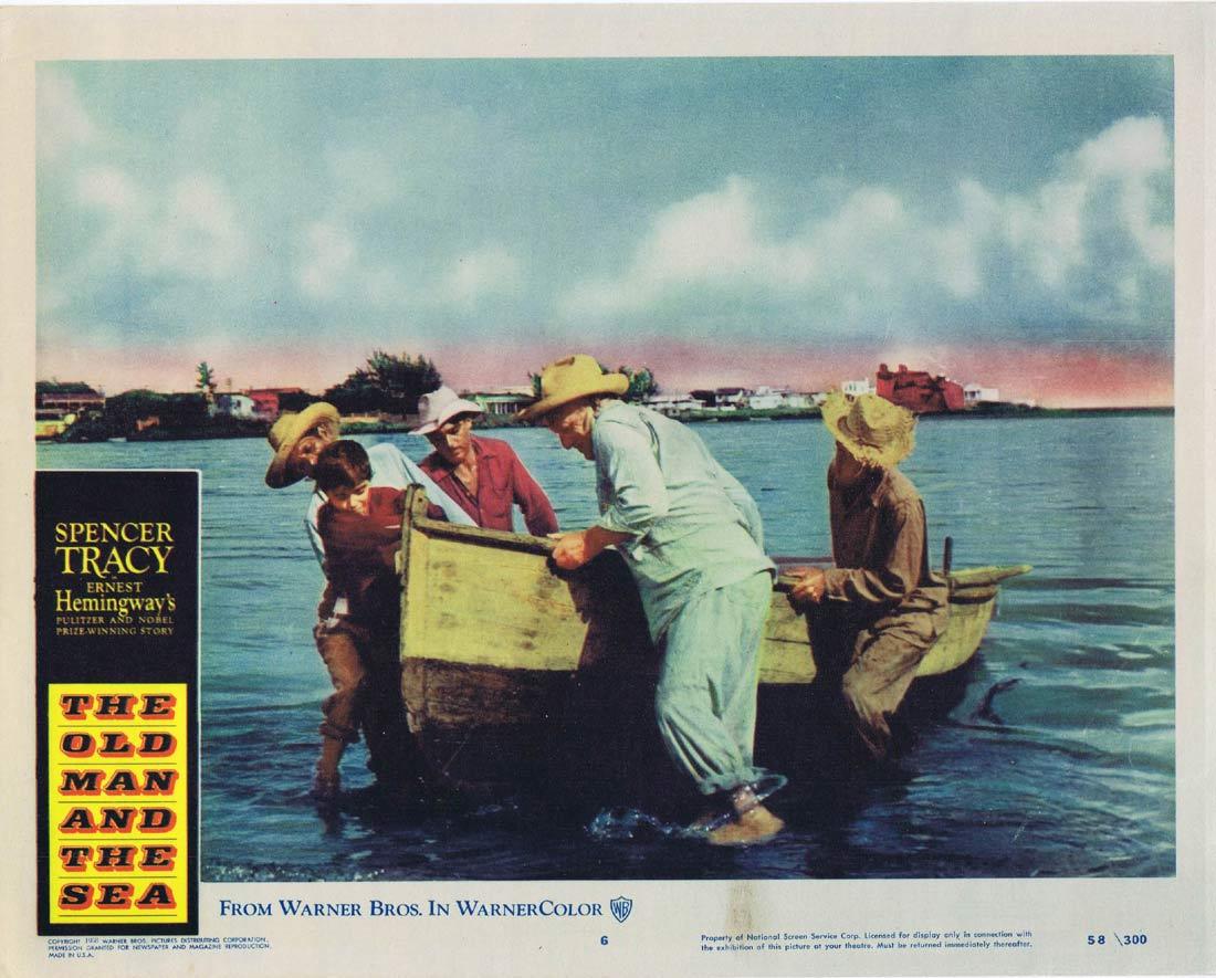 THE OLD MAN AND THE SEA Original Lobby Card 6 Spencer Tracy Ernest Hemingway