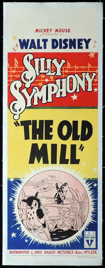 THE OLD MILL Silly Symphony Long Daybill Movie poster 1937 Disney
