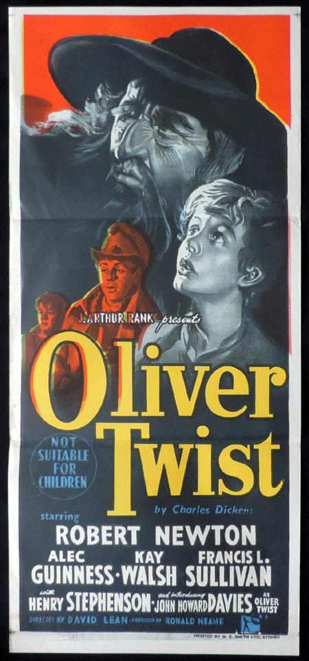 OLIVER TWIST Original Daybill Movie Poster 1948 Robert Newton Charles Dickens