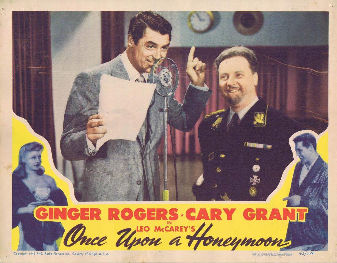 ONCE UPON A HONEYMOON Lobby Card Cary Grant Ginger Rogers Walter Slezak