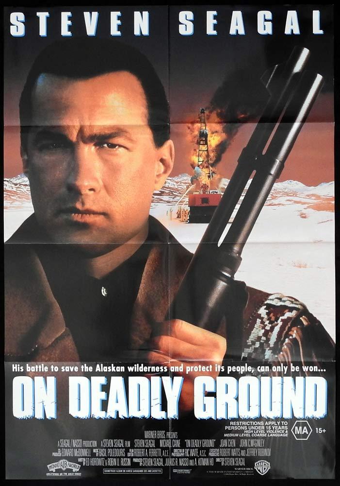 ON DEADLY GROUND Original One sheet Movie poster Steven Seagal