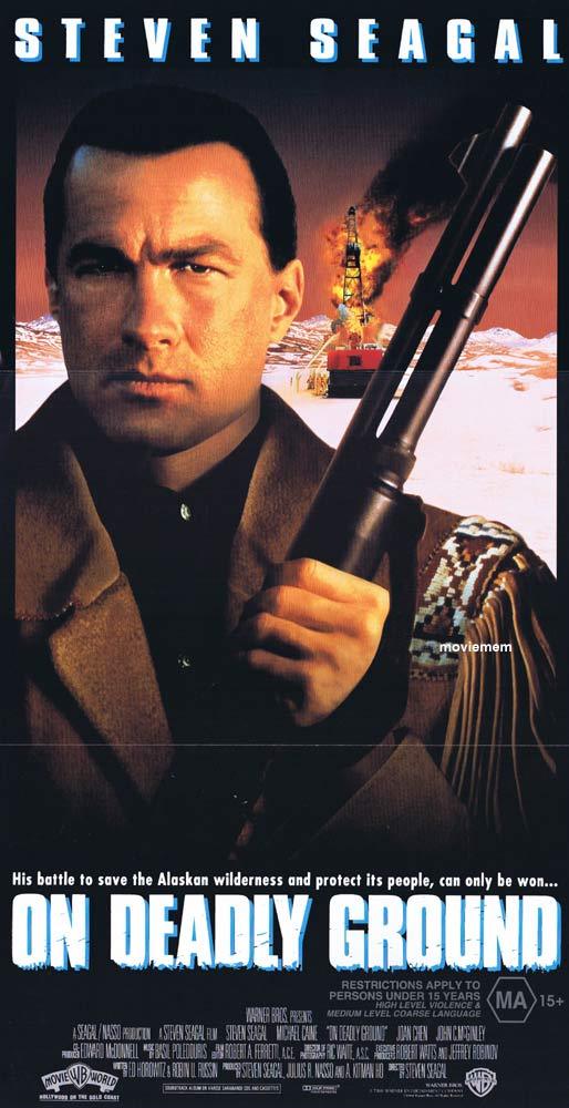 ON DEADLY GROUND Original Daybill Movie poster Steven Seagal