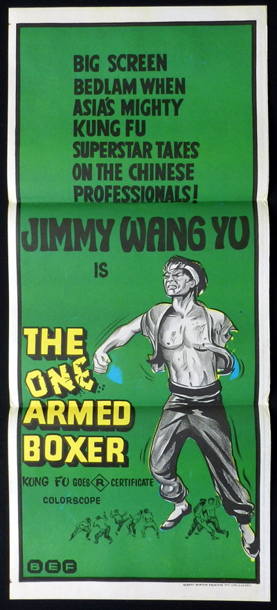 ONE ARMED BOXER Jimmy Wang Yu KUNG FU Daybill Movie poster