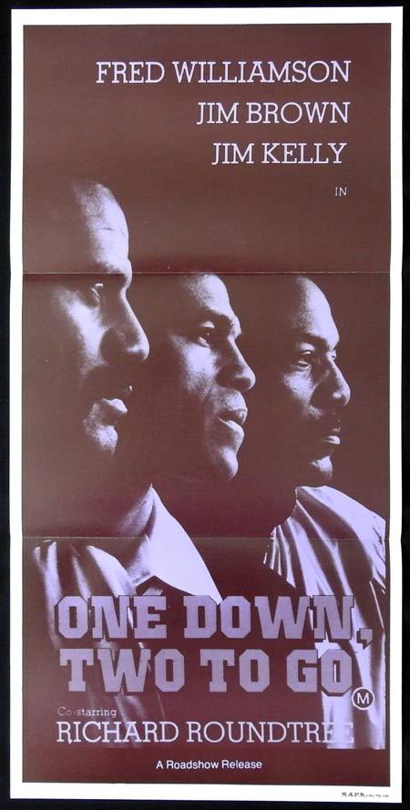 ONE DOWN TWO TO GO Original Daybill Movie Poster Fred Williamson Jim Brown