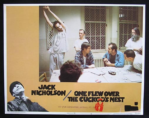 ONE FLEW OVER THE CUCKOO’S NEST 1975 Lobby Card 6 Jack Nicholson