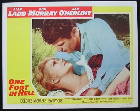 ONE FOOT IN HELL ’60-Don Murray ORIGINAL US Lobby card #3