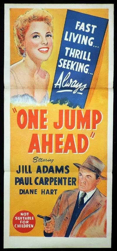 ONE JUMP AHEAD Daybill Movie Poster Paul Carpenter Film Noir