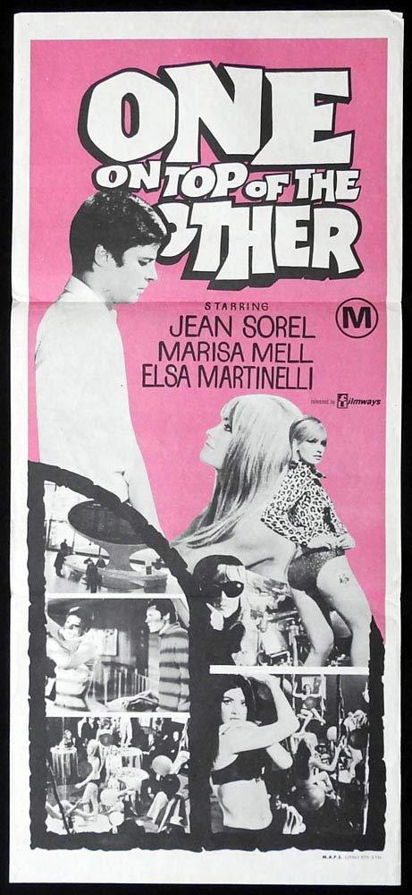 ONE ON TOP OF THE OTHER Original Daybill Movie Poster Lucio Fulci Jean Sorel Giallo
