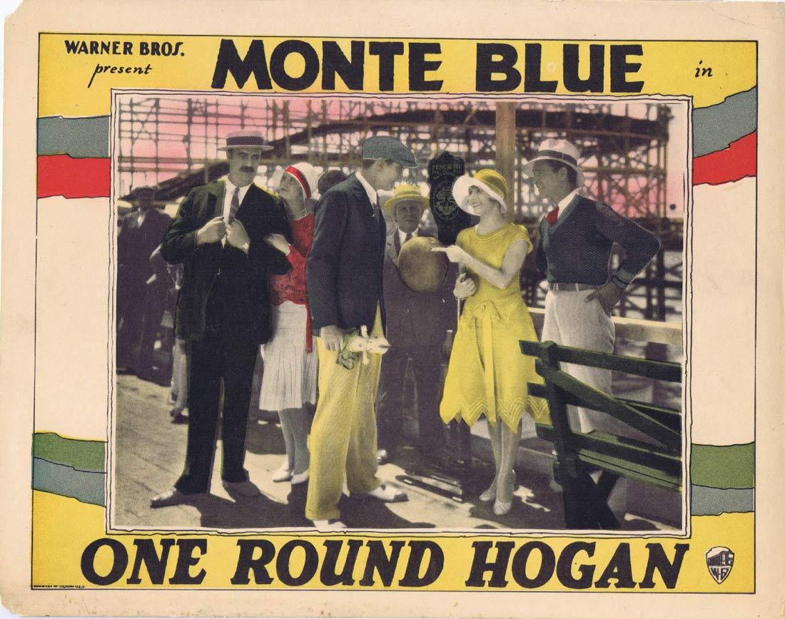 ONE ROUND HOGAN Lobby Card Monte Blue Leila Hyams SILENT CINEMA Boxing