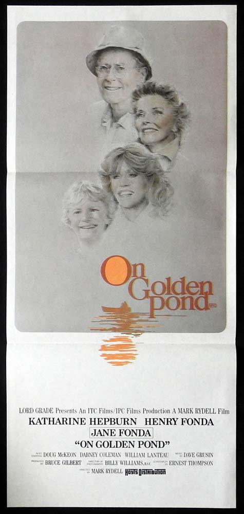 ON GOLDEN POND Original Daybill Movie Poster Katharine Hepburn Henry Fonda