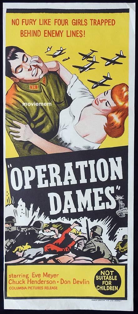 OPERATION DAMES Original Daybill Movie Poster Eve Meyer Chuck Henderson