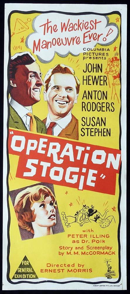 OPERATION STOGIE Original Daybill Movie Poster Anton Rogers John Hewer