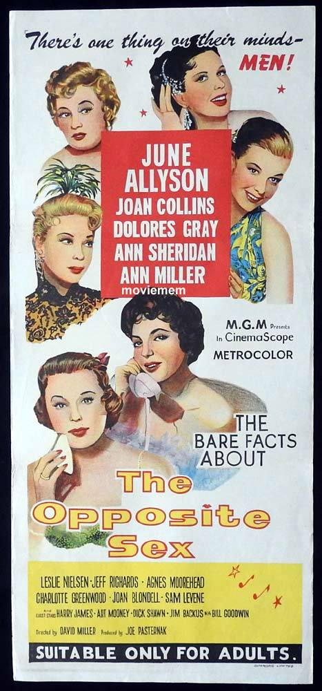 THE OPPOSTIE SEX Original Daybill Movie Poster June Allyson Joan Collins Dolores Gray