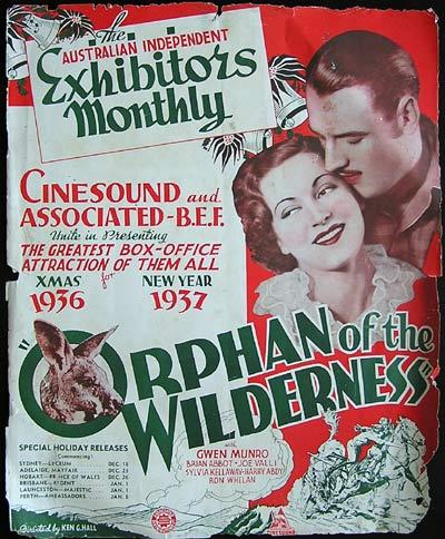 ORPHANS OF THE WILDERNESS 1936 Ken G Hall Trade Advert poster