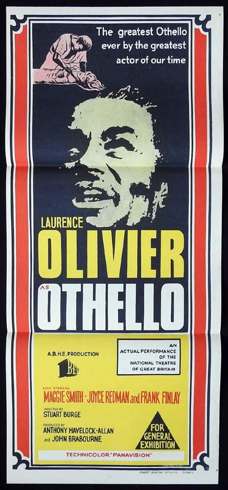 OTHELLO Daybill Movie poster Laurence Olivier Maggie Smith