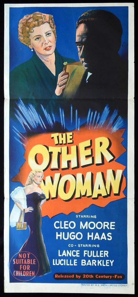 THE OTHER WOMAN Original Daybill Movie poster Hugo Haas film noir