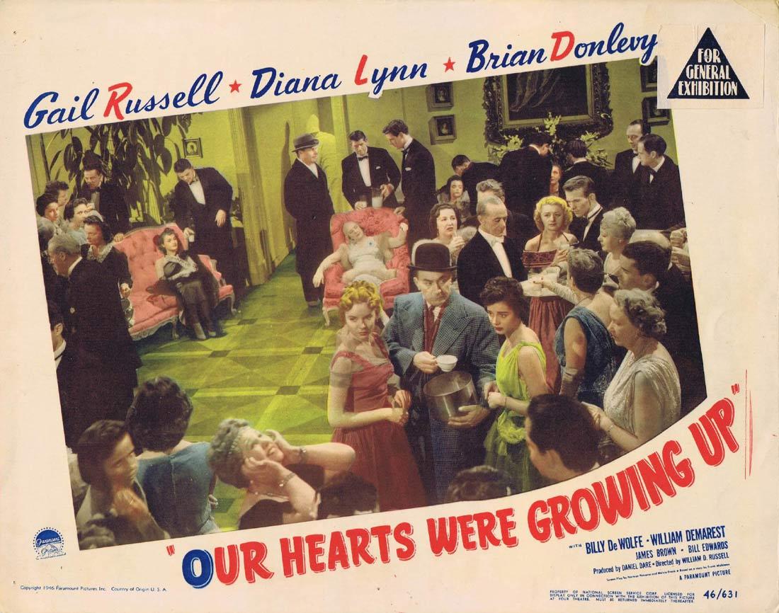 OUR HEARTS WERE GROWING UP Lobby card Gail Russell Diana Lynn