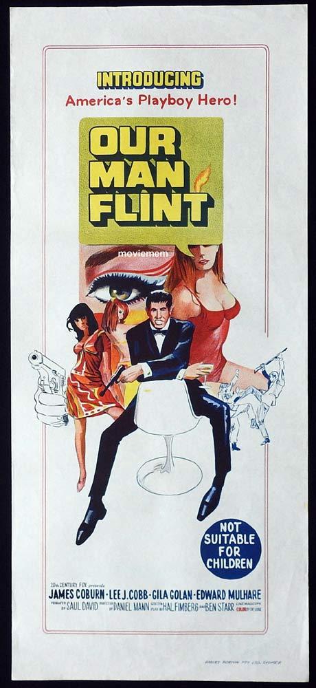 OUR MAN FLINT Original Daybill Movie Poster James Coburn Gila Golan