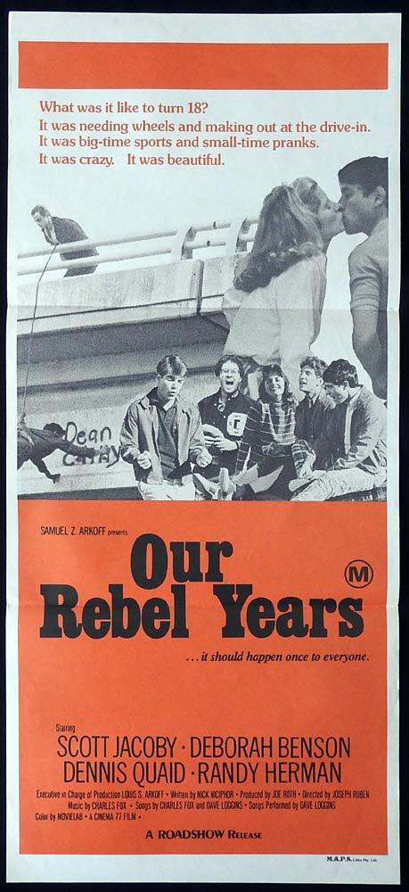 OUR REBEL YEARS aka WINNING SEASON Original Daybill Movie poster