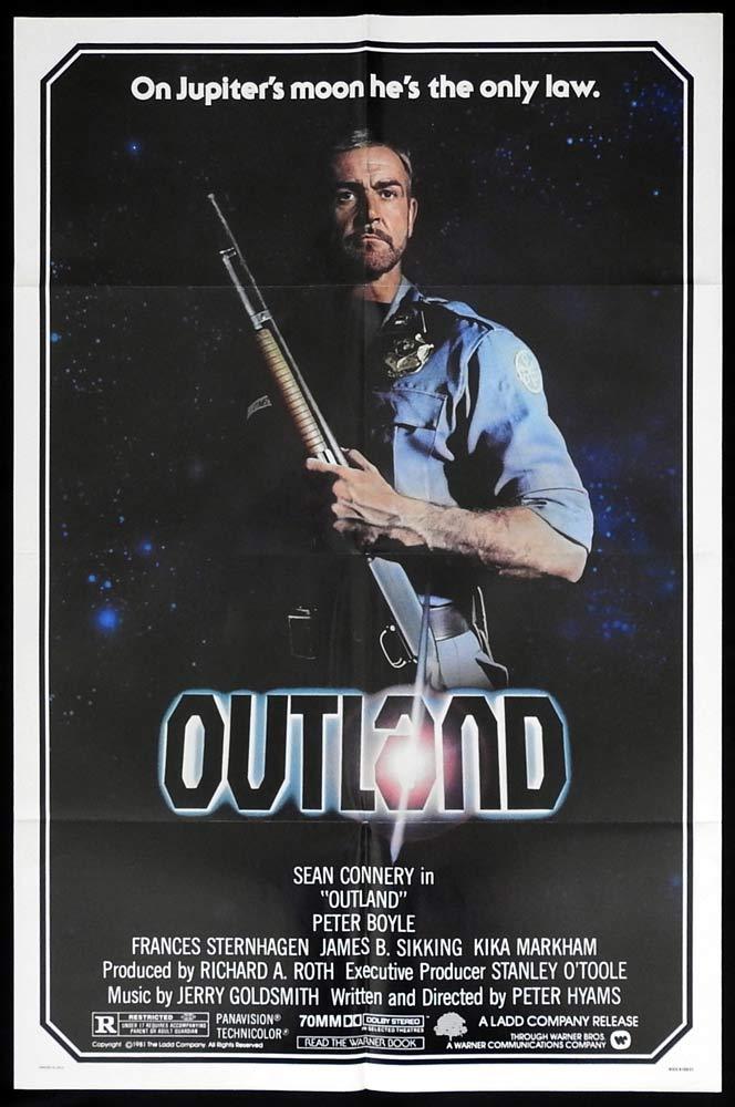 OUTLAND Original US One sheet Movie poster Sean Connery Peter Boyle