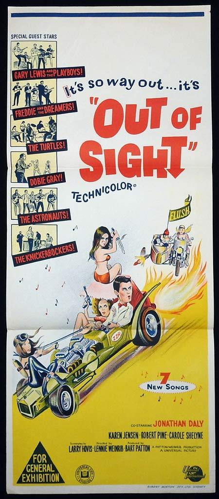 OUT OF SIGHT Original Daybill Movie poster Freddie and the Dreamers