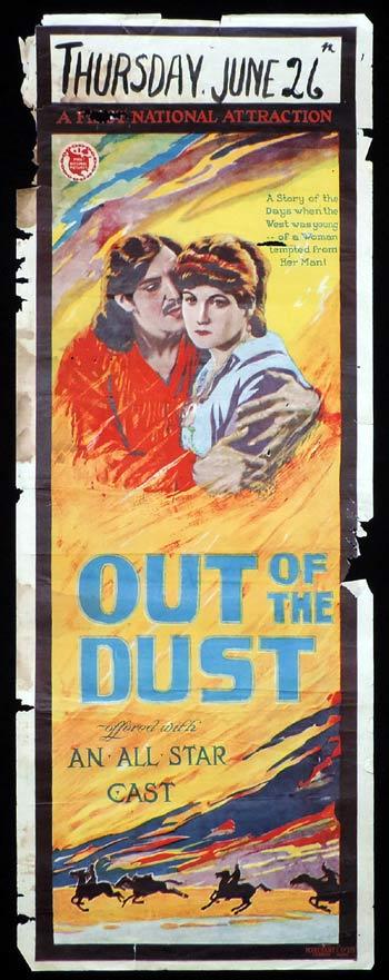 OUT OF THE DUST Long Daybill Movie poster 1920 Silent Cinema